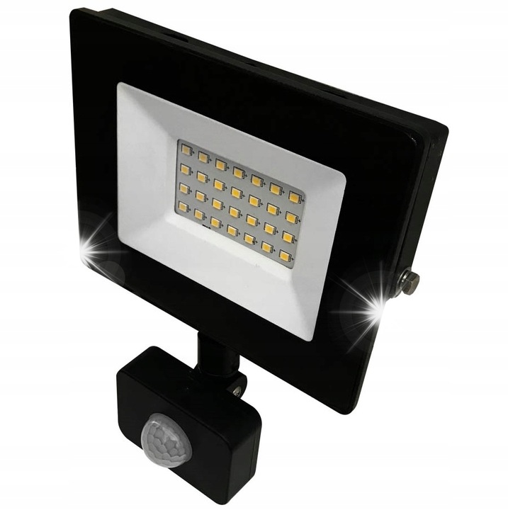 Bemko Kastel LED reflektor 20W 4000K 1600lm fekete 17.2x14.4x5.4cm mozgásérzékelővel
