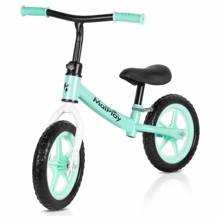 MalPlay Fliko Bicicleta fara pedale - turcoaz-alb