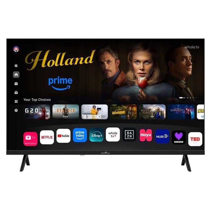 Телевизор LED SmartTech 32HH01K, 80 см, Клас E, HD, Черен