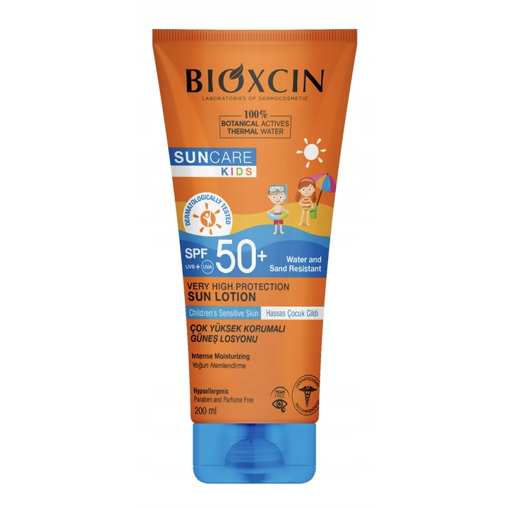 Bioxcin Balsam de Protectie Solara pentru Copii, Fara Parabeni si Parfum, SPF 50+ (200 ml)