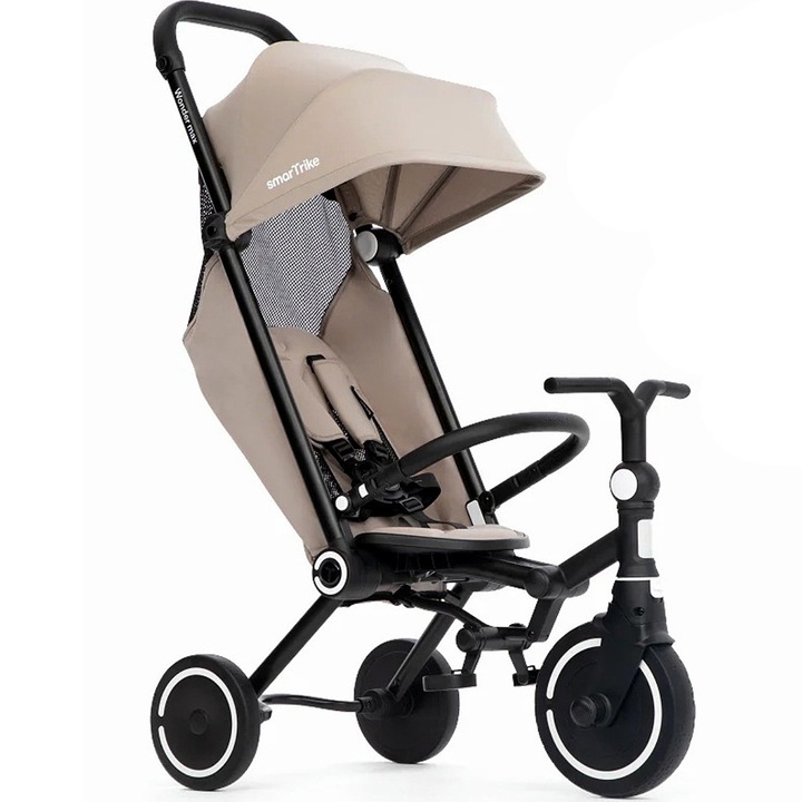 Smartrike - 3 az 1-ben babakocsi funkcióval rendelkező kerékpár - Premium Wonder Max - Bézs 6hó+