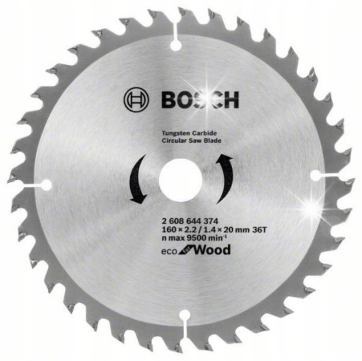 Disc fierastrau Bosch Eco for Wood 184x30x2,2/1,4mm 60 dinti