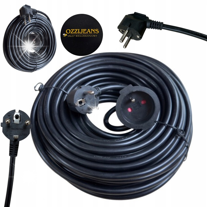 Удължител за градина 50м 3x2,5mm² със заземяване, дебел, 230V
