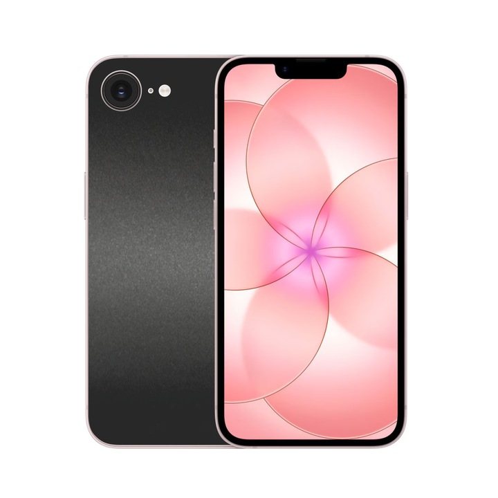 Folie iSkinz pentru Apple iPhone 17e - Negru Mat, 360 Cut, Skin Adeziv Cover, Protectie pentru Carcasa Spate si Laterale