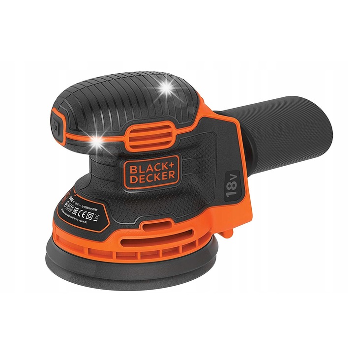 Black+Decker BDCROS18N 18V orbitális csiszoló, 125mm, 912g