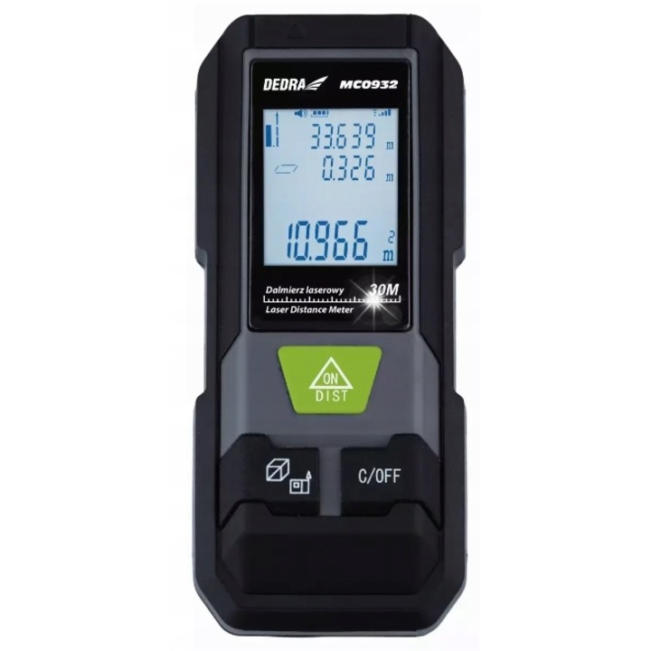 Dalmiera laser Dedra MC0932 multifunctionala rosu 30m compact