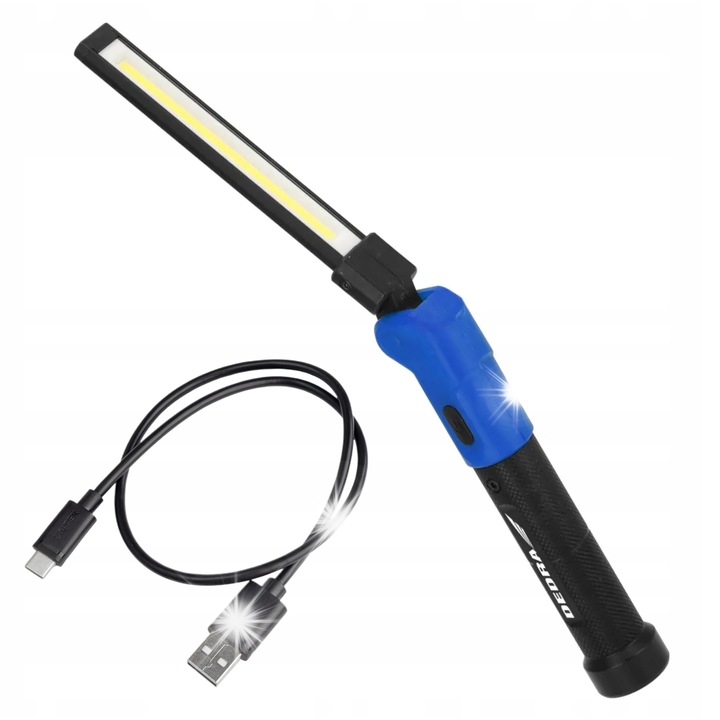 Сгъваем фенер Dedra L1033, 1000lm, 2600mAh батерия, USB-C, алуминий, 180° регулируем