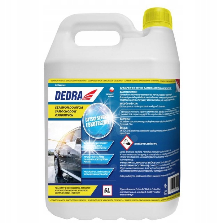 Dedra 5000ml autómosó sampon kíméletes karosszéria mosáshoz