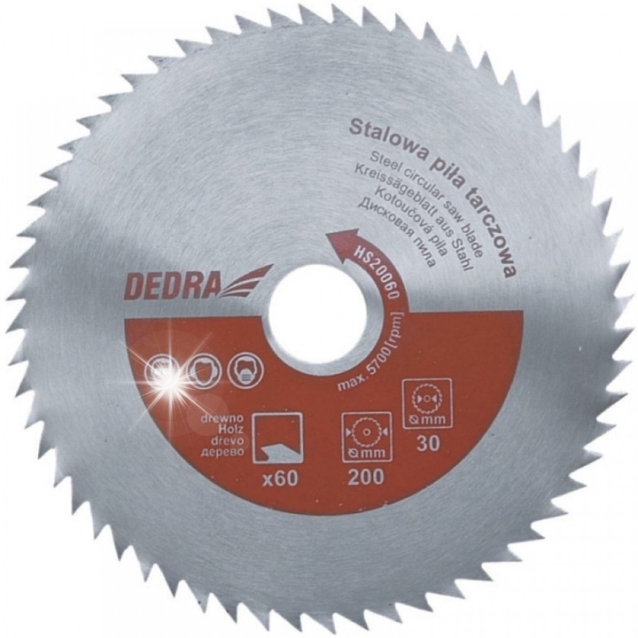 Fierastrau circular Dedra HS35060 350x30mm 60 dinti steel