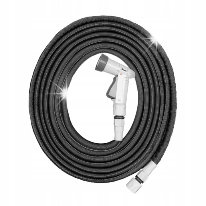 Bradas Twist Hose kerti tömlő szett, kihúzható, 7,5-15m, szürke, 4-funkciós