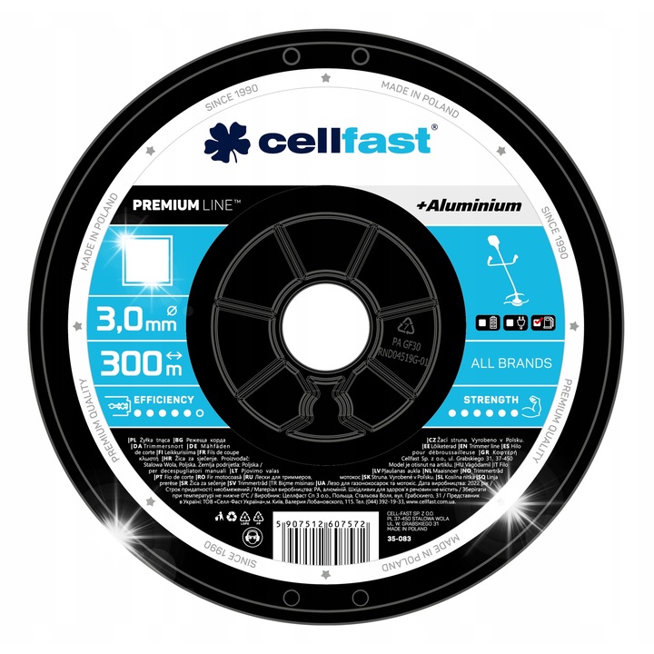 Cellfast Premium vágószál 3x55m, négyzet alakú, alumínium, ellenálló