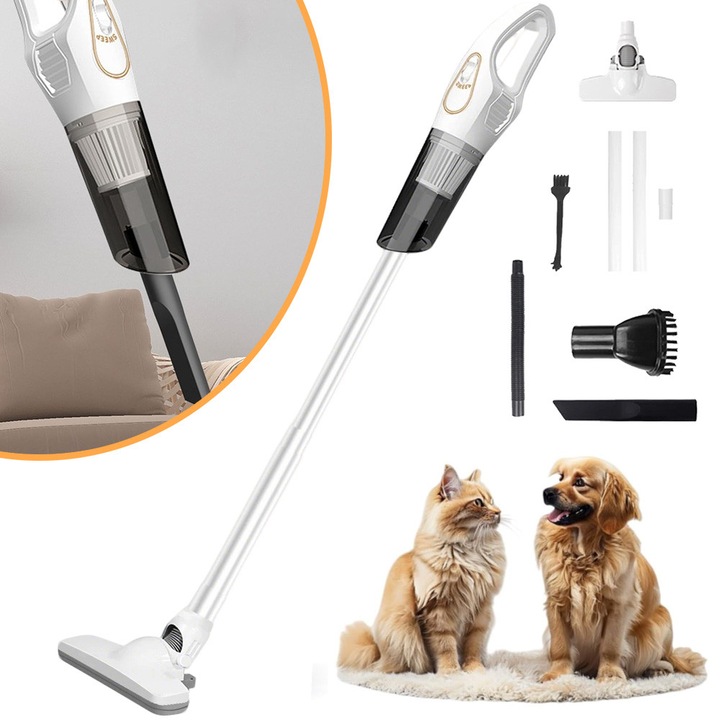 Aspirator De Mana Fara Fir, Aspirator Vertical Multifunctional Cu Filtru Hepa, Aspirator Portabil Aspirator Usor De Curatat Praf De Masina Pentru Covoare Mai Mari, Par De Animale De Companie