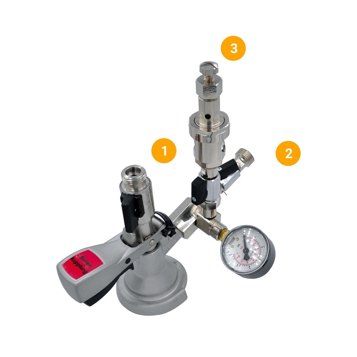 Cap umplere KEG bere Executie KORB cu control presiune si supapa siguranta