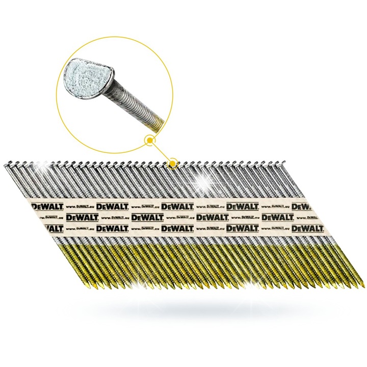 DeWalt gyűrűs szegek 2,8x75mm 34° 2200db horganyzott