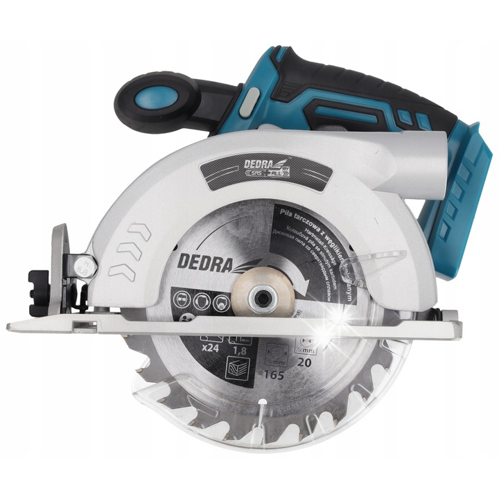 Акумулаторен циркуляр Dedra DED7064 18V 165mm 55mm бял
