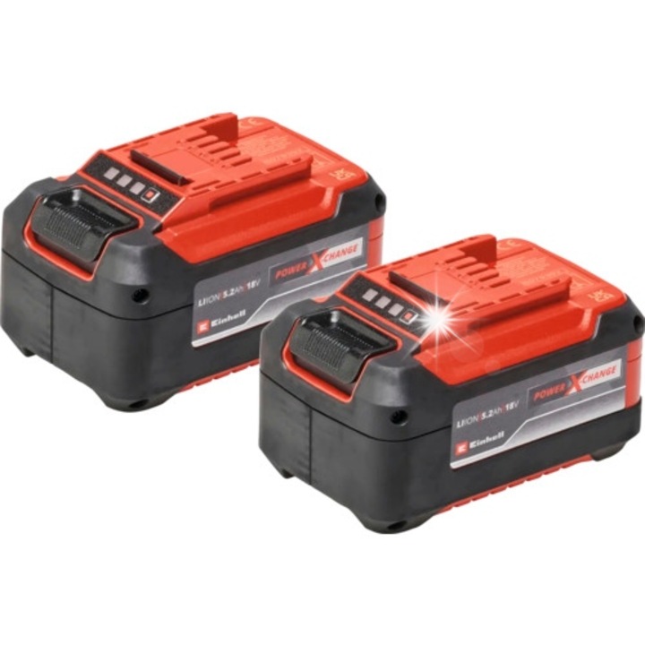 Set acumulatori Einhell Power X-Change 2x5,2Ah 18V Twin-Pack