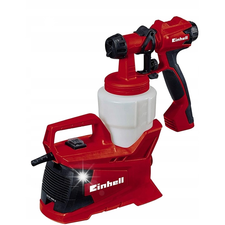 Pistol de vopsit Einhell TC-SY600, 600W, 800ml, 2.5-3mm, cauciucat, 1.8m furtun