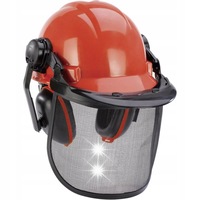 Casca protectie drujba Einhell reglabila 52-66cm cu protectie fata si aparatori urechi