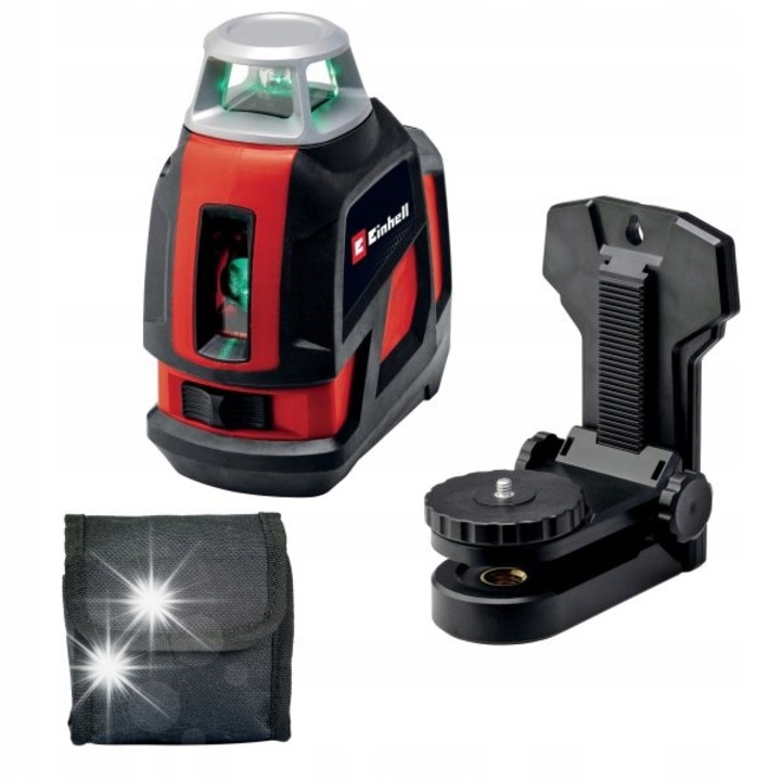 Einhell TE-LL 360 G zöld keresztlézer 40m fali tartóval és tokkal 14,1x10,7x24,2cm