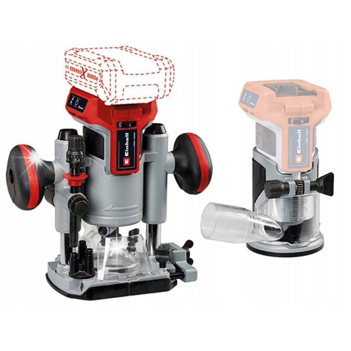 Freza Einhell TP-RO 18 Set Li BL, fara fir, 18V, 6-8mm, 32x28x20cm