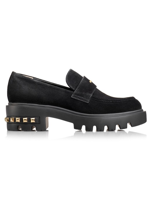 Pantofi dama, Musette, MARA 883, Piele intoarsa, Negru
