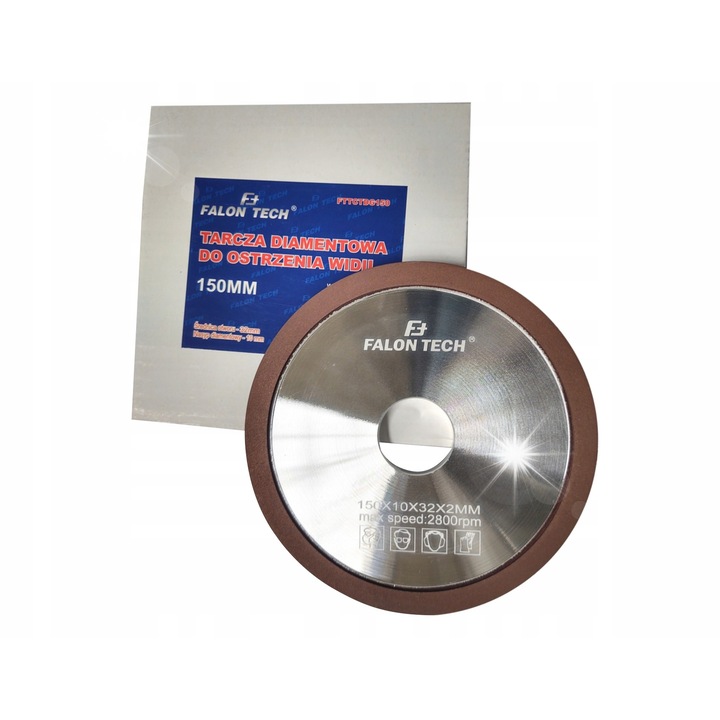 Falon-Tech gyémánttárcsa 150x32mm konvex widia tárcsák élezéséhez