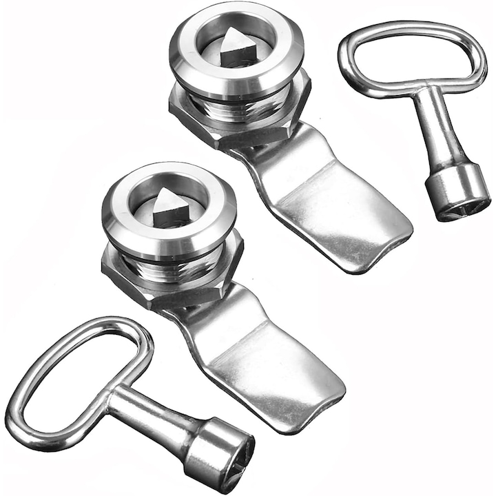 2 buc. incuietoare pentru cutie postala cu cheie triunghiulara pentru contor electric/gaz, cutie pentru cutie postala, dulap, sertar, mobila