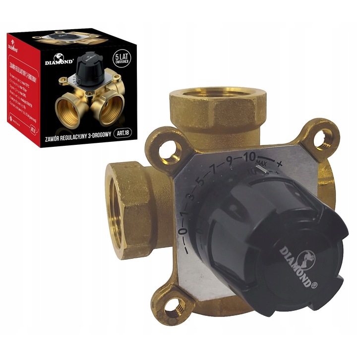 Supapa reglaj 4 cai Diamond 3/4 inch octogonal 86x80mm