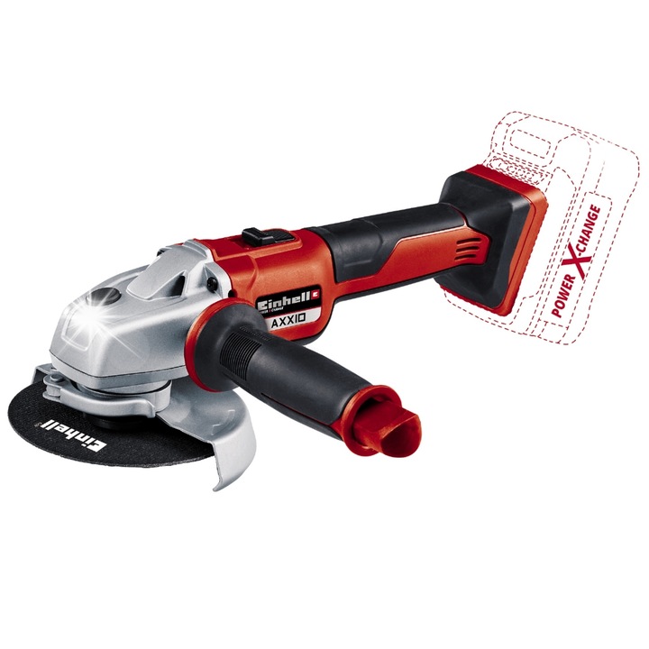 Einhell Axxio 18/125 sarokcsiszoló, kefe nélküli, 18V, 125mm, fekete