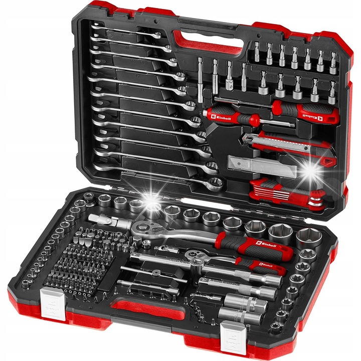 Set scule Einhell 233 piese, chei, biti, cutie plastic 46x33x9.6cm