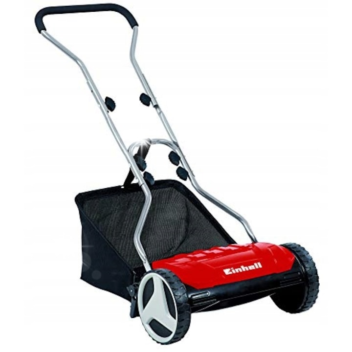 Masina de tuns iarba manuala Einhell GE-HM 38 S-F, 38cm, 26L, reglabila, roti mari