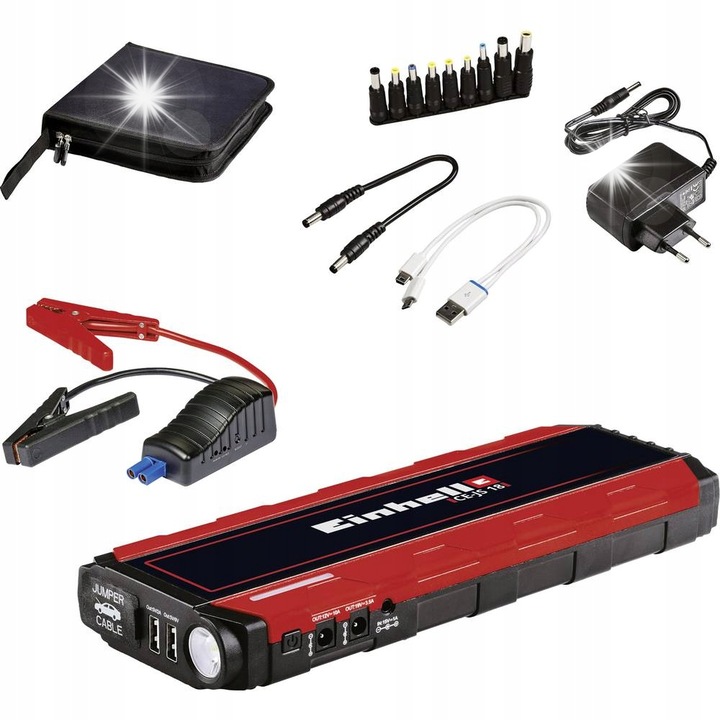 Powerbank Einhell CE-JS 18, 18000mAh, bikázó, fekete, 0.76kg, komplett szett