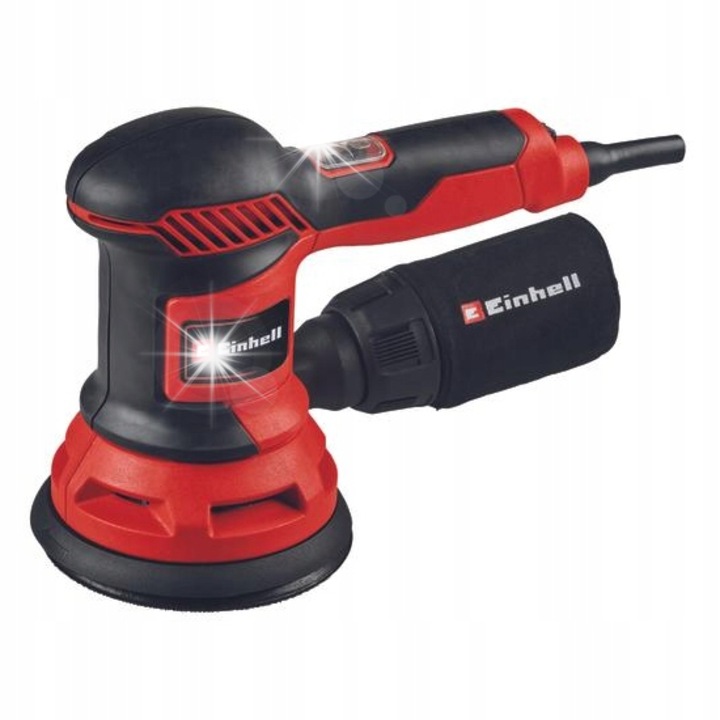 Slefuitor orbital Einhell TC-RS 425 E, 425W, 125mm, reglabil, negru-alb, 32x13x19cm