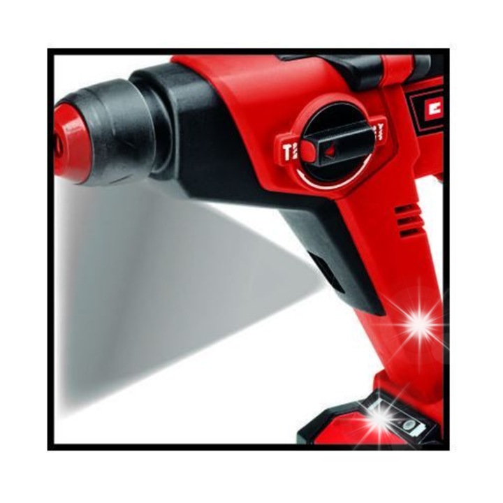 Ciocan rotopercutor Einhell TE-HD 18/12 Li-Solo, 18V, negru-rosu, 288x78x208mm