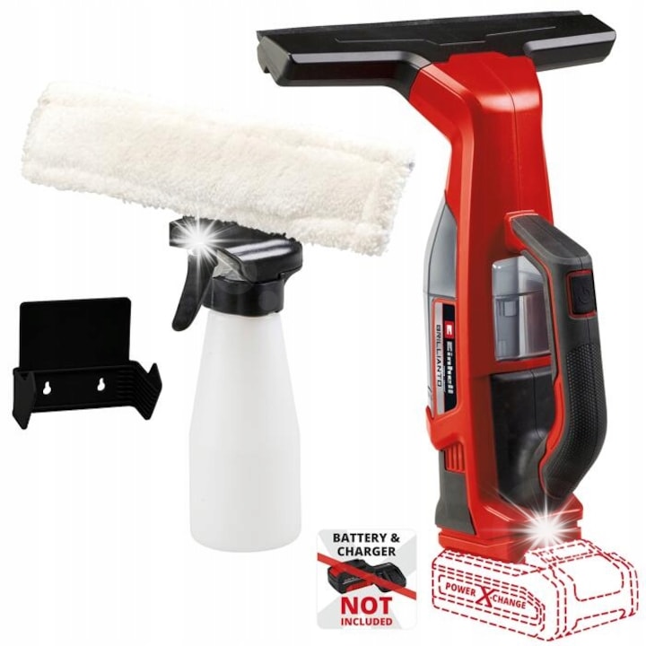 Einhell Brillianto ablaktisztító, 18V, akkumulátor és töltő nélkül, piros/fekete, 28cm