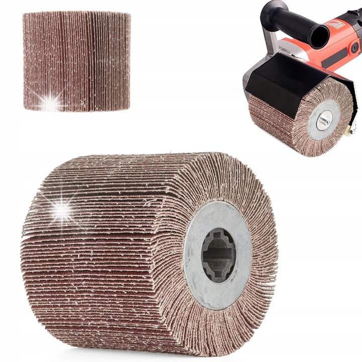 Perie lamelara Geko P120 120x100mm pentru satinare, prindere 19mm