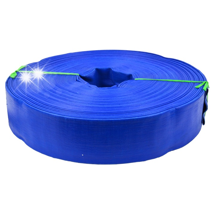 Geko vízvezeték tömlő 2", 50m, PVC, hő- és mechanikailag ellenálló