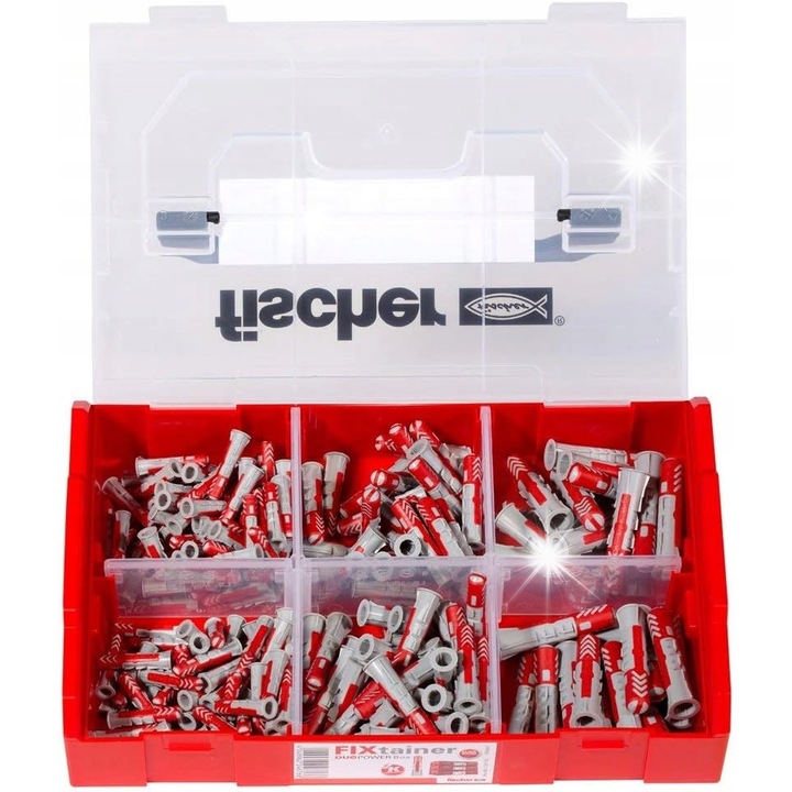 Set dibluri Fischer FIXtainer DUOPOWER 210 piese multicolor