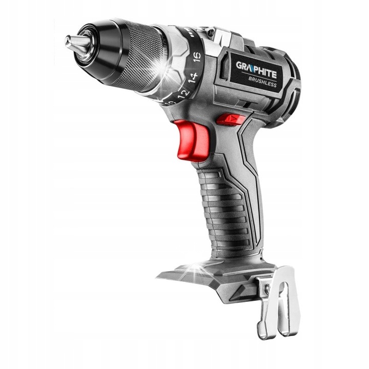 GRAPHITE 18V akkumulátoros fúró kefe nélküli 200x220mm 1.2kg