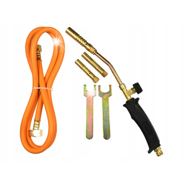 Set arzator gaz Geko 13x15x17mm reglabil 40cm 1.5m furtun