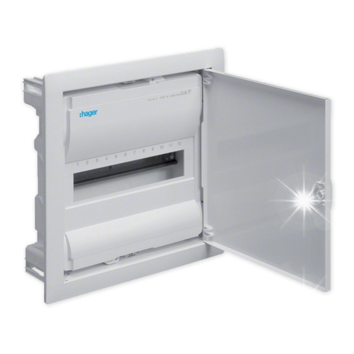 Tablou electric Hager Volta 1 rand 12 module alb 356x348x94.5mm