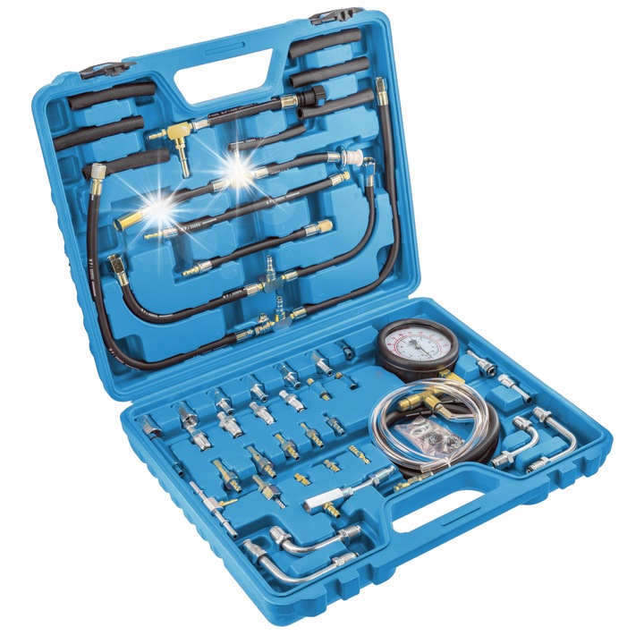 Tester presiune injectoare Hoegert HT8G415 manometru 10BAR set complet