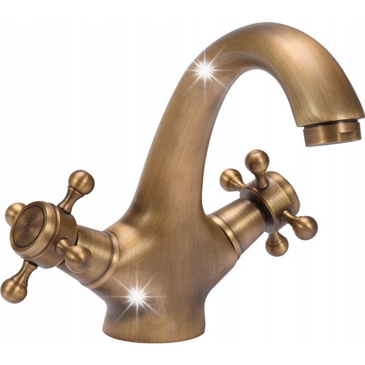 Fala Retro bronz mosdó csaptelep 15cm