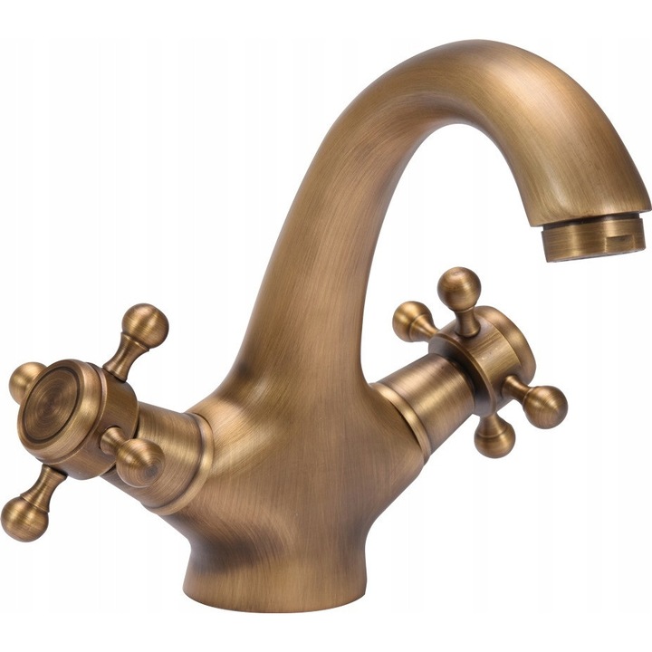 Fala Retro bronz mosdócsaptelep 15cm, sárgaréz