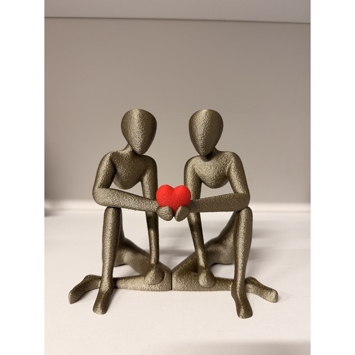 Figurina decorativa imprimata 3D - sculptura de cuplu, cadou romantic
