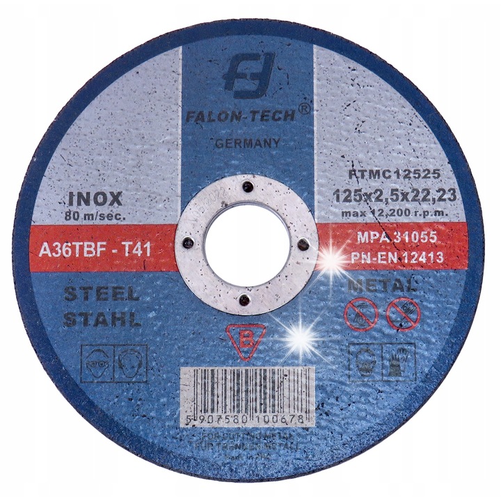 Falon-Tech fémvágó tárcsa 125x2,5 mm, 25 db-os készlet