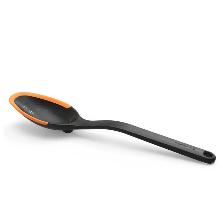 Fiskars Functional Form konyhai kanál, műanyag és szilikon, fekete-narancssárga, 29cm