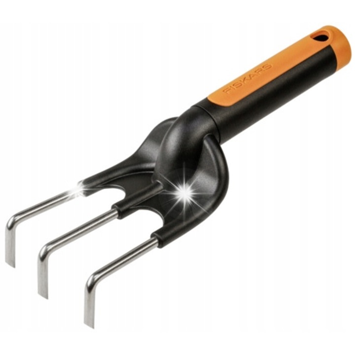 Fiskars Premium kultivátor, rozsdamentes acél, SoftGrip nyél, 32.6cm