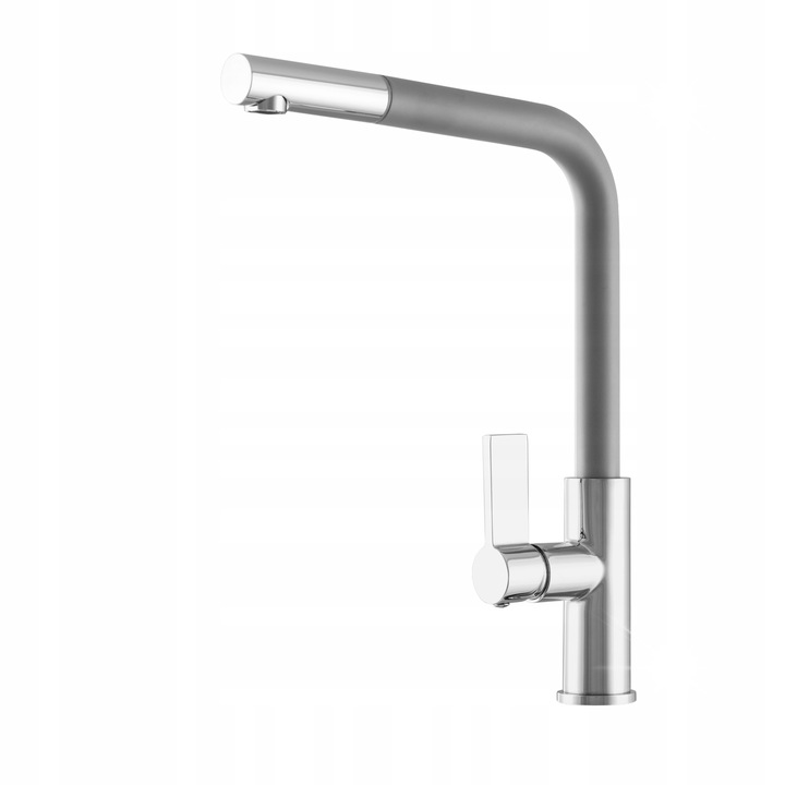 Кухненски смесител Gamma SIDE гранит сив, изтеглящ се, 30x22см