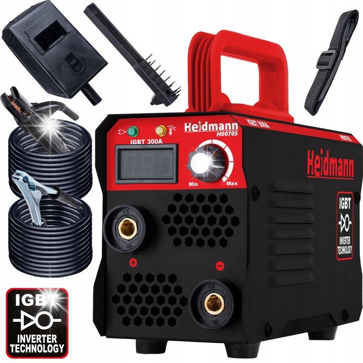 Апарат за заваряване Heidmann IGBT-300 MMA TIG 300A LCD 3кг 230V